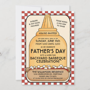 Cartes d'invitation pour la fête des Pères Barbequ