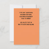 Cartes d'invitation pour la fête d'Halloween des e (Dos)