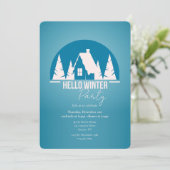 Cartes d'invitation pour la fête d'hiver (Debout devant)