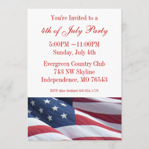 Cartes d'invitation pour la fête du 14 juillet ou