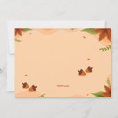 Cartes d'invitation pour la fête du thé d'automne (Dos)