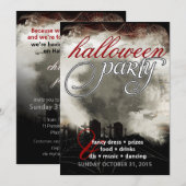 Cartes d'invitation pour la fête Halloween Dreams  (Devant / Derrière)