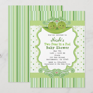 Cartes d'invitation pour la fête prénatale de jume