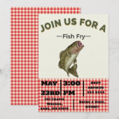 Cartes d'invitation pour la Friture de gros bars (Devant / Derrière)