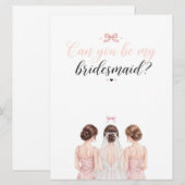 Cartes d'invitation pour la future mariée - demand (Devant / Derrière)
