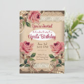 Cartes d'invitation pour la garden-party au jardin (Debout devant)