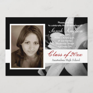 Cartes d'invitation pour la graduation photo