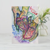 Cartes d'invitation pour la peinture d'art du poèm (Debout devant)