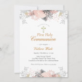 Cartes d'invitation pour la Première Communion ave (Devant)