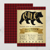 Cartes d'invitation pour la première fête d'annive (Devant / Derrière)