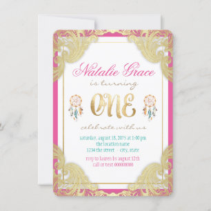 Cartes d'invitation pour la première fête d'annive