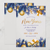 Cartes d'invitation pour la Saint-Sylvestre (Devant / Derrière)