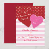 Cartes d'invitation pour la Saint-Valentin avec co (Devant / Derrière)
