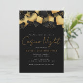 Cartes d'invitation pour la soirée casino dorée (Debout devant)