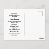 Cartes d'invitation pour la soirée de remise de di (Dos)