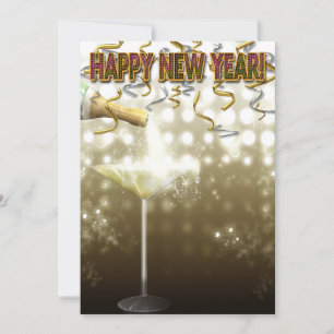 Cartes d'invitation pour la soirée du Nouvel An au