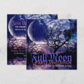 Cartes d'invitation pour la soirée Halloween sous  (Devant / Derrière)