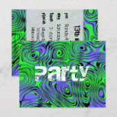 Cartes d'invitation pour l'anniversaire d'adolesce (Devant / Derrière)