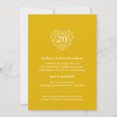 Cartes d'invitation pour l'anniversaire de diamant (Dos)