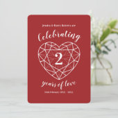 Cartes d'invitation pour l'anniversaire de mariage (Debout devant)