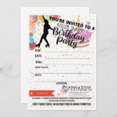 Cartes d'invitation pour l'anniversaire de SpinNat (Devant / Derrière)