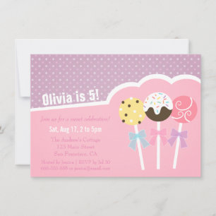 Cartes d'invitation pour l'anniversaire des filles