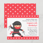Cartes d'invitation pour l'anniversaire des petits (Devant / Derrière)