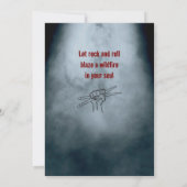 Cartes d'invitation pour l'anniversaire du batteur (Dos)