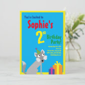 Cartes d'invitation pour l'anniversaire d'un enfan (Debout devant)