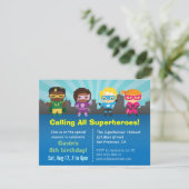 Cartes d'invitation pour l'anniversaire d'un group (Debout devant)