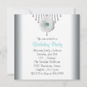 Cartes d'invitation pour l'anniversaire d'une femm (Dos)