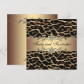 Cartes d'invitation pour l'anniversaire d'une femm (Devant / Derrière)