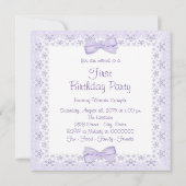 Cartes d'invitation pour le 1er anniversaire de la (Dos)