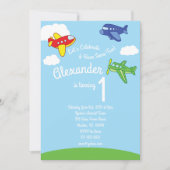 Cartes d'invitation pour le 1er anniversaire d'un  (Devant)