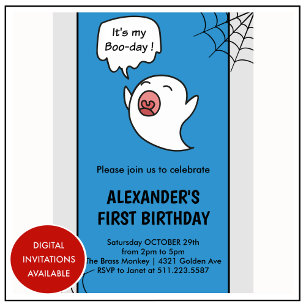 Cartes d'invitation pour le 1er anniversaire Hallo