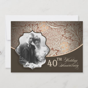 Cartes d'invitation pour le 40e anniversaire avec 