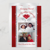 Cartes d'invitation pour le 40e anniversaire de co (Devant / Derrière)