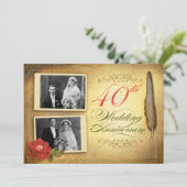 Cartes d'invitation pour le 40ème anniversaire de  (Debout devant)