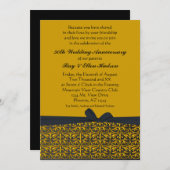 Cartes d'invitation pour le 50e anniversaire Black (Devant / Derrière)