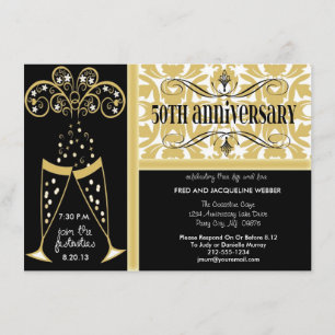 Cartes d'invitation pour le 50e anniversaire de Ch