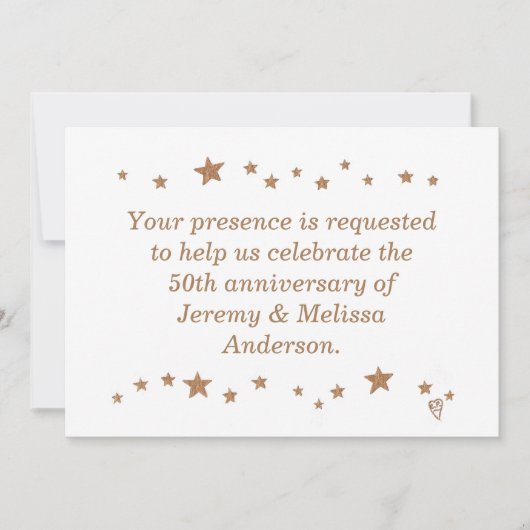 Cartes d'invitation pour le 50e anniversaire de Li (Devant)