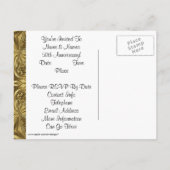 Cartes d'invitation pour le 50e anniversaire, or é (Dos)