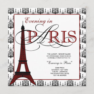 Cartes d'invitation pour le bal de promo à Paris