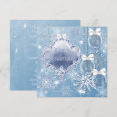 Cartes d'invitation pour le bal d'hiver Winter Won (Devant / Derrière)