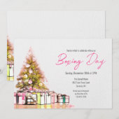 Cartes d'invitation pour le Boxing Day (Devant / Derrière)