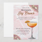 Cartes d'invitation pour le brunch de la fête des (Devant / Derrière)