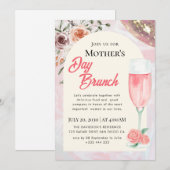Cartes d'invitation pour le brunch de la fête des (Devant / Derrière)