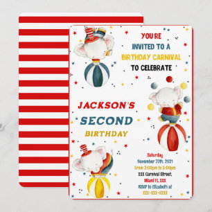 Cartes d'invitation pour le Carnaval