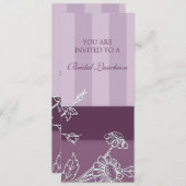 Cartes d'invitation pour le déjeuner de la mariée  (Devant / Derrière)