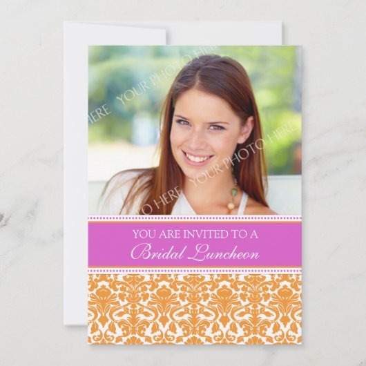 Cartes d'invitation pour le déjeuner de la mariée  (Devant)